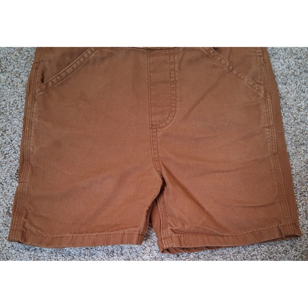 Carhartt Short Overalls Shortalls Brown Toddler 4T - Picture 5 of 11
